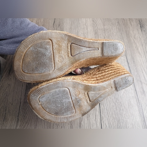 Burberry Brown Wedge Sandals - Picture 8 of 10